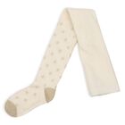 Girls Ivory & Gold Star Tights, 1, hi-res