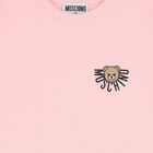 Girls Pink Teddy Bear Logo T-Shirt, 3, hi-res