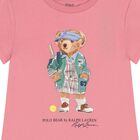 Girls Pink Polo Bear Dress, 1, hi-res