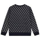 Boys Navy Blue Logo Sweatshirt, 2, hi-res