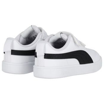 Younger White & Black Rickie Trainers