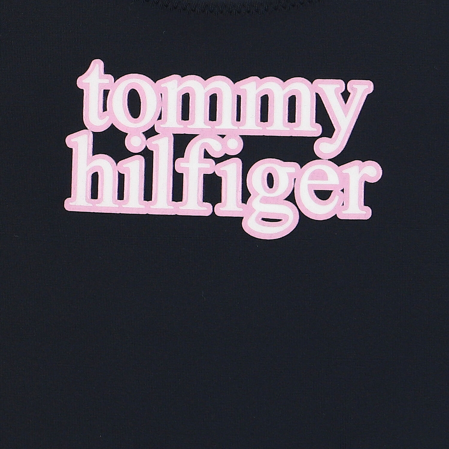 Girls Black Logo Swimsuit, 1, hi-res