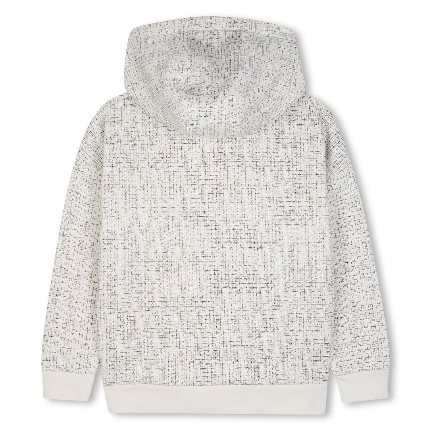 Boys Ivory Logo Hooded Top, 1, hi-res
