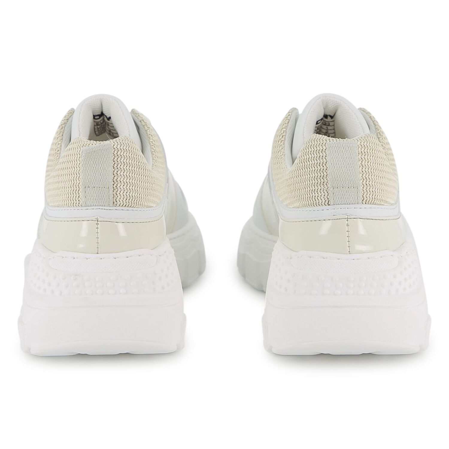 Girls Mini Me White Logo Trainers, 1, hi-res