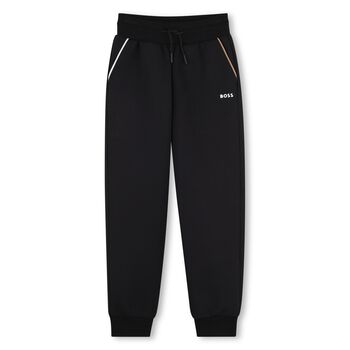 Boys Black Logo Joggers