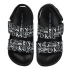 Black Logo Sandals, 1, hi-res