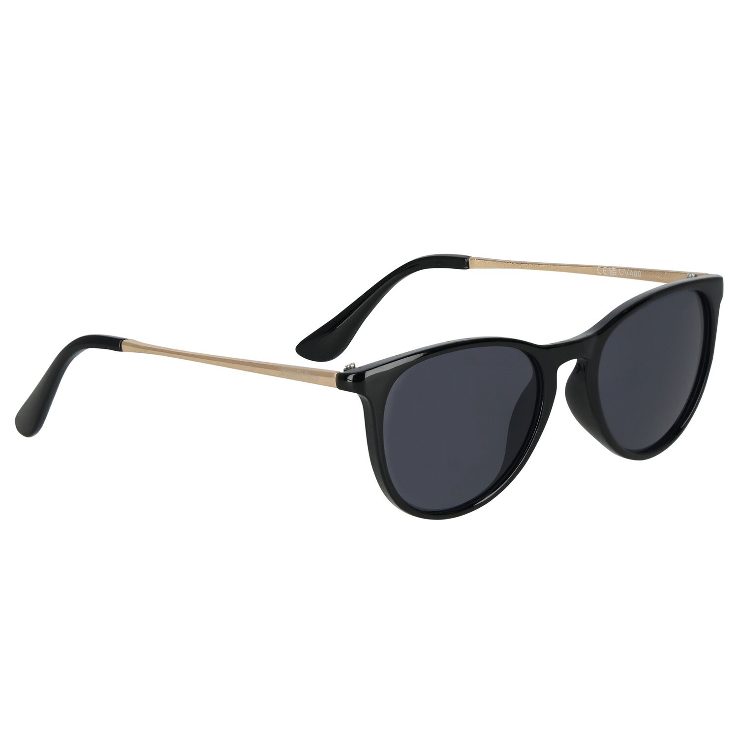 Girls Black Aviator Sunglasses, 1, hi-res