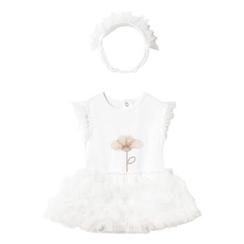 Baby Girls White Tutu Dress Set