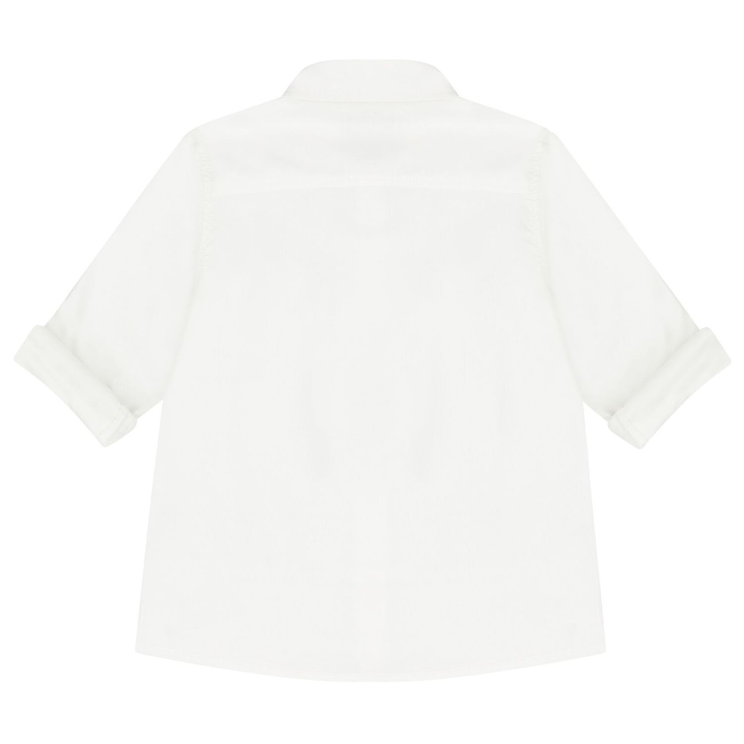 Boys White Teddy Bear Logo Shirt, 1, hi-res