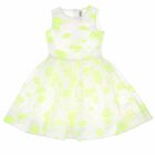 Girls White & Neon Yellow Dress, 1, hi-res