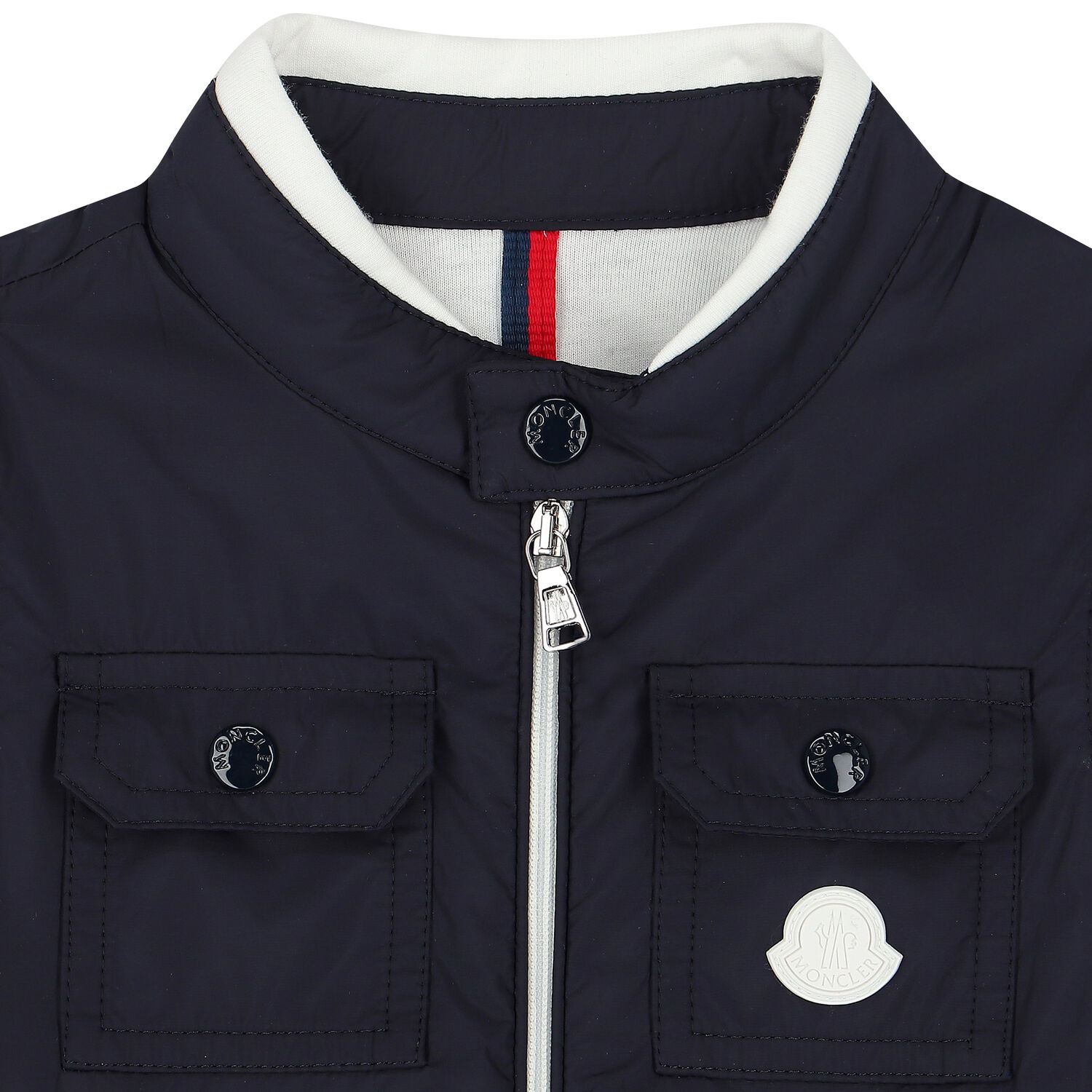 Younger Boys Navy Logo Gilet, 1, hi-res