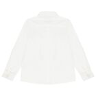 Boys White Teddy Bear Logo Shirt, 1, hi-res