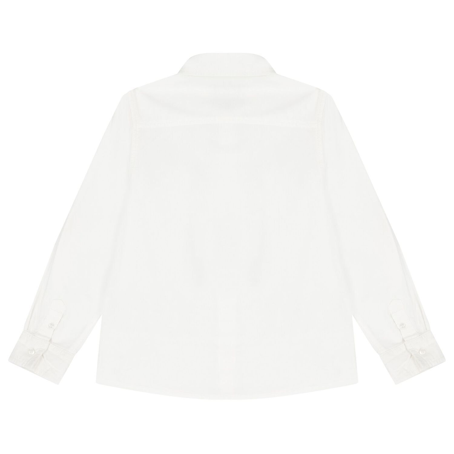 Boys White Teddy Bear Logo Shirt, 1, hi-res