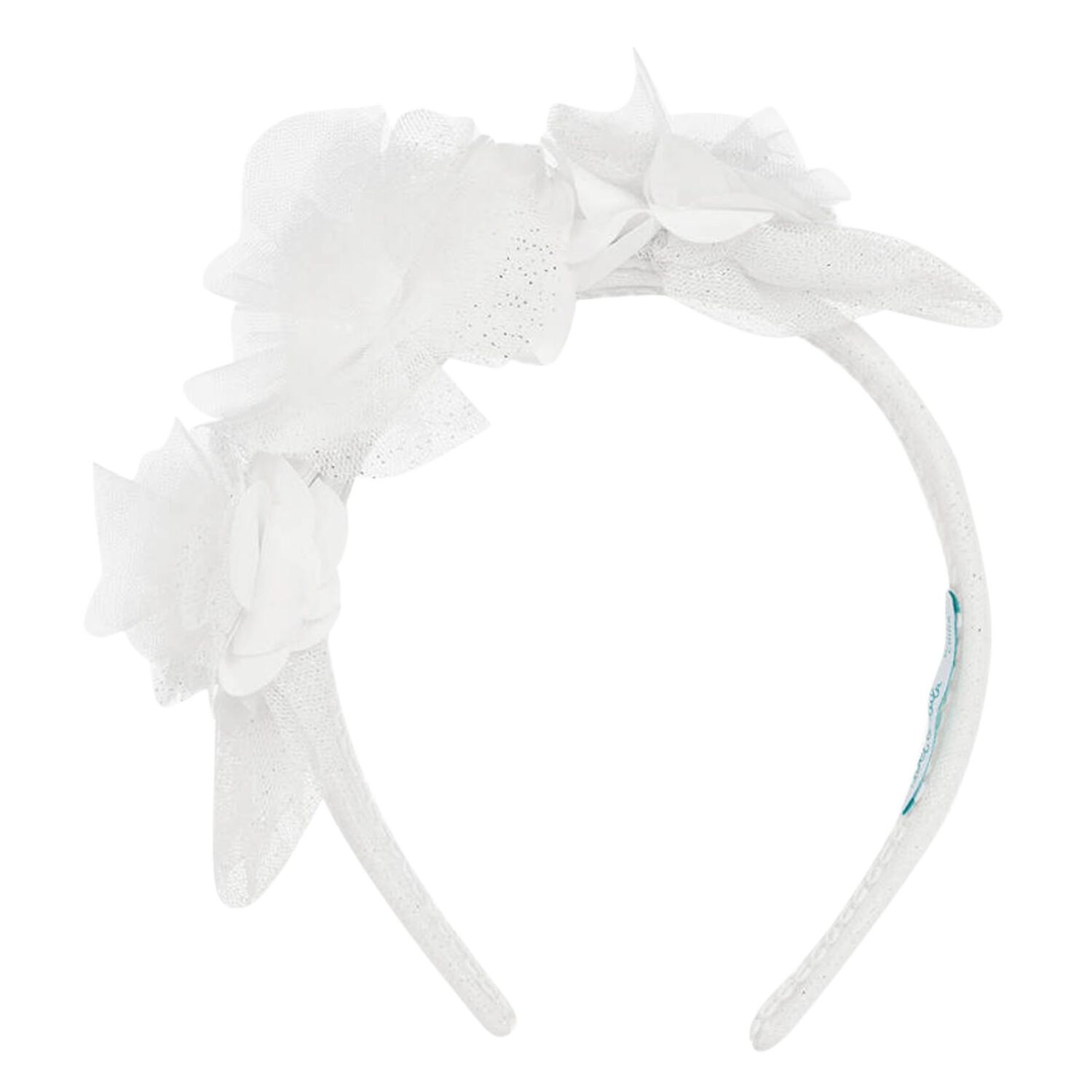 Girls White Flower Headband, 1, hi-res image number null