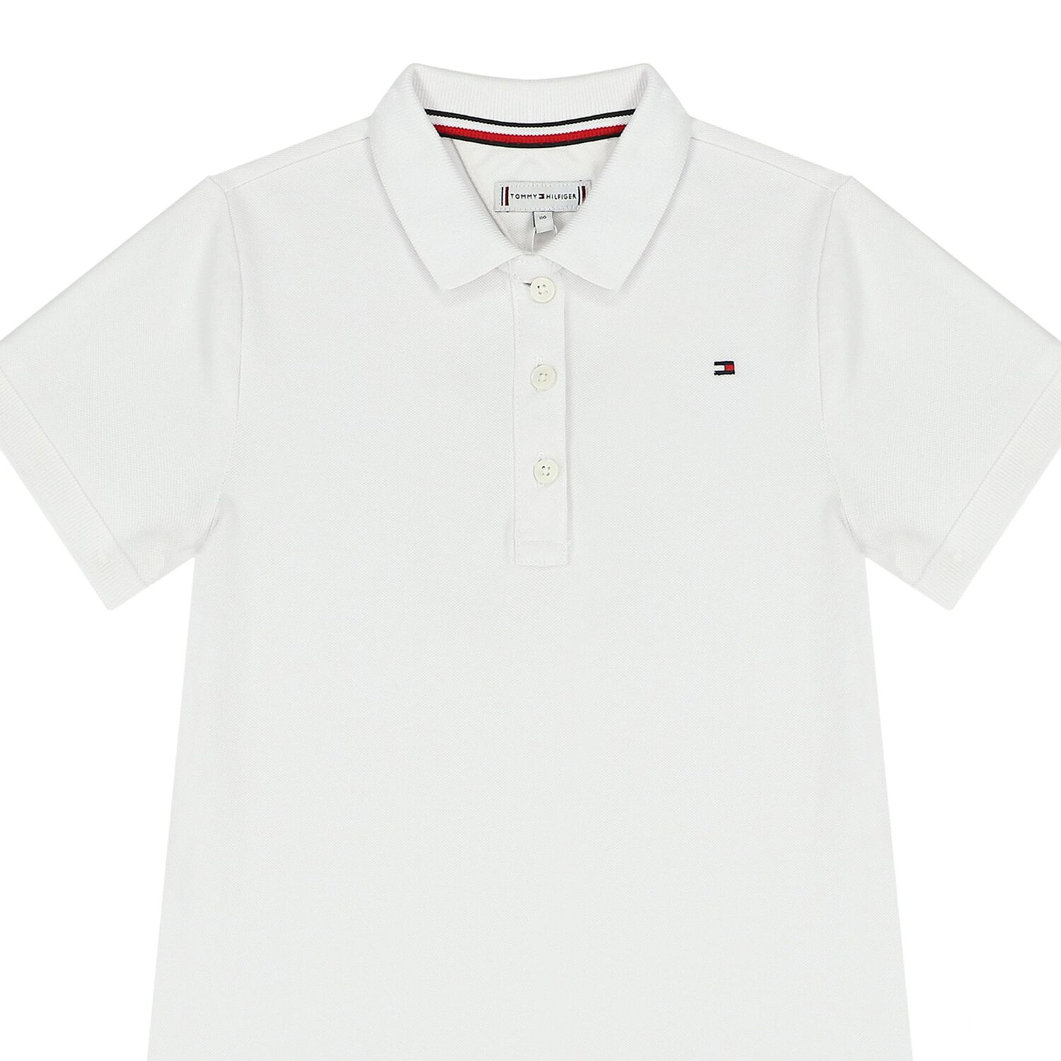 Girls White Logo Polo Dress, 4, hi-res image number null