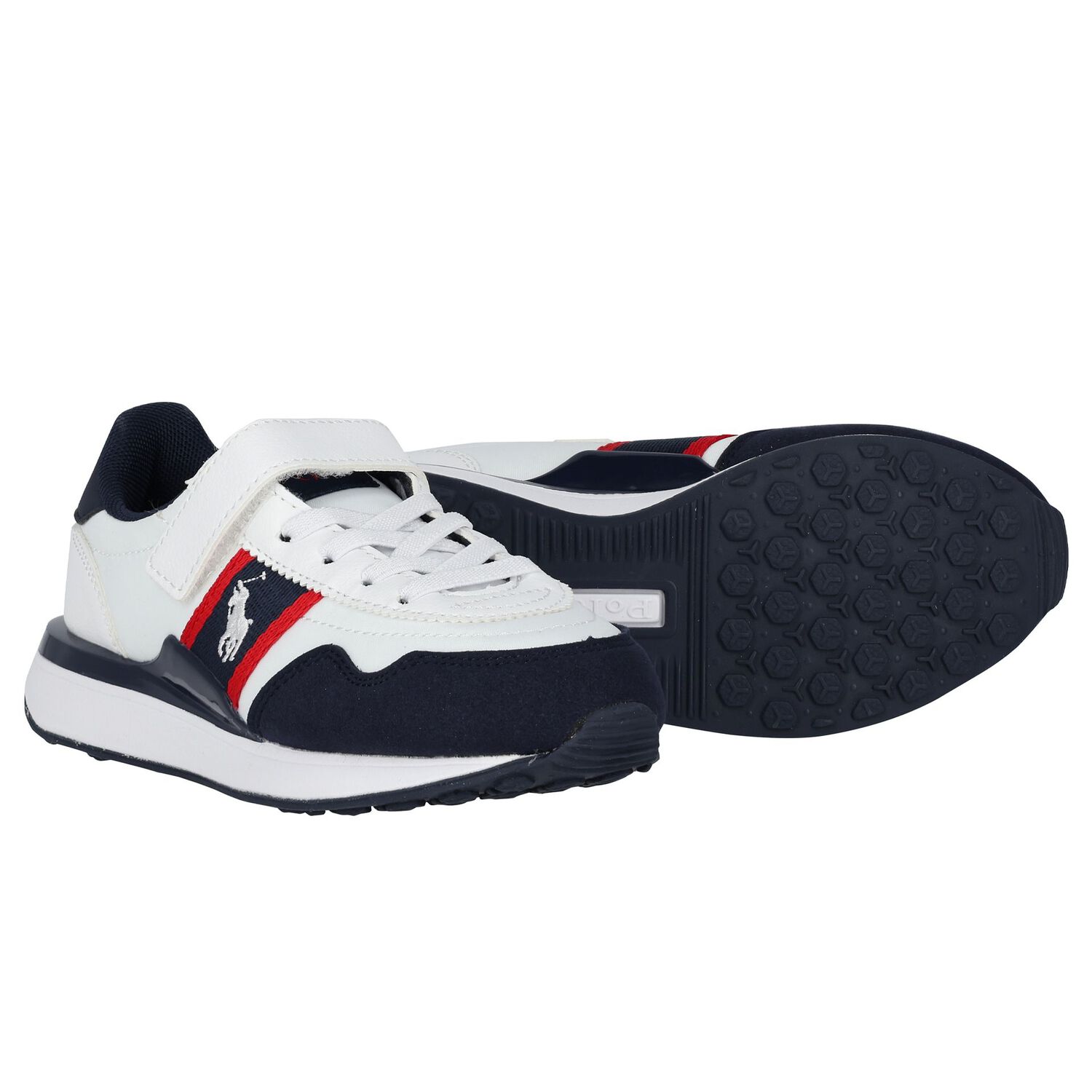Boys White Logo Trainers, 1, hi-res image number null