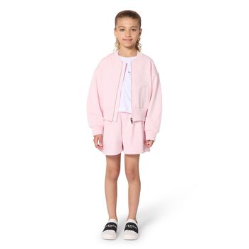 Girls Pink Logo Shorts