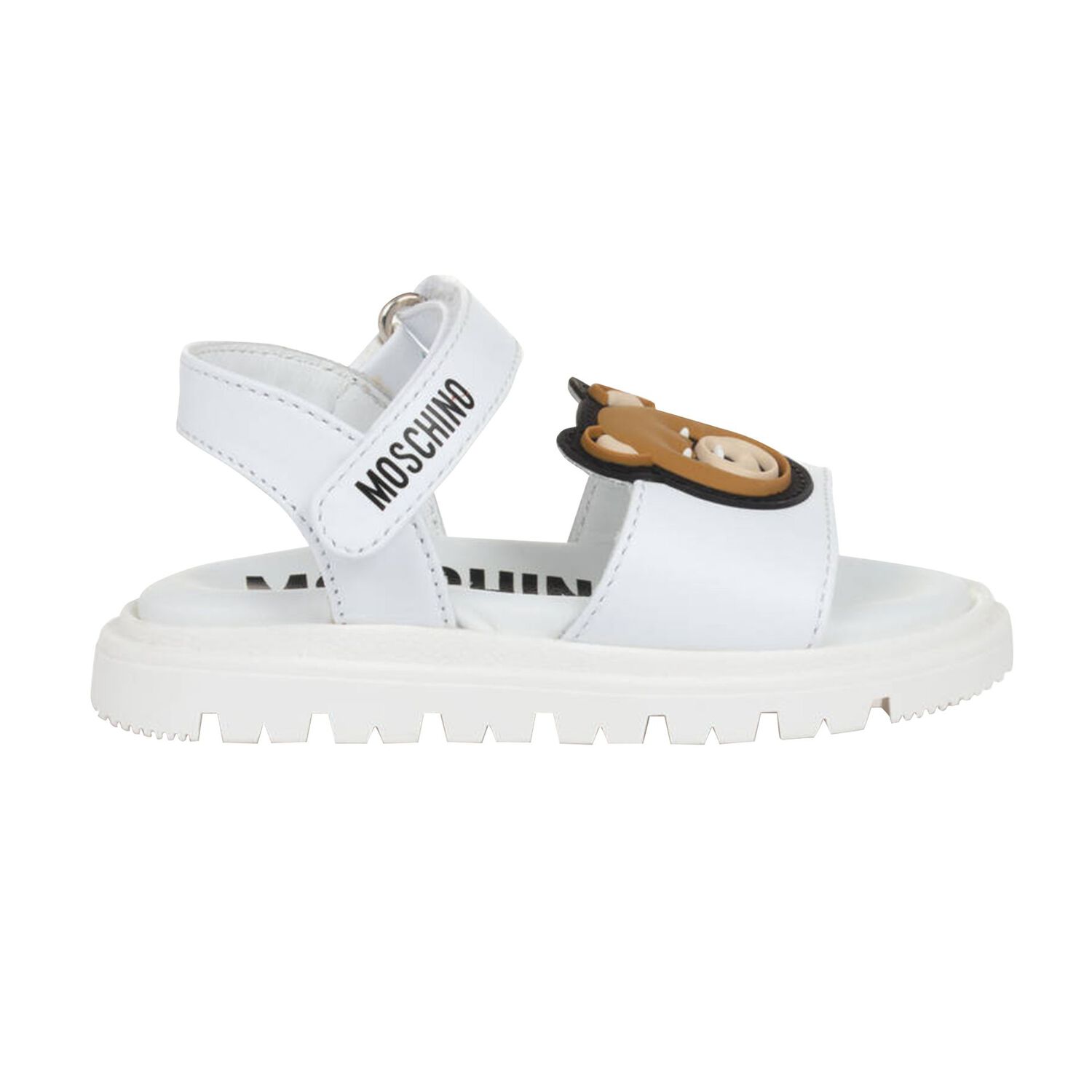 White Teddy Bear Sandals, 1, hi-res