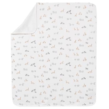 White Animals Baby Blanket