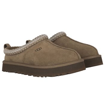 Light Bronze Tazz Suede Mules