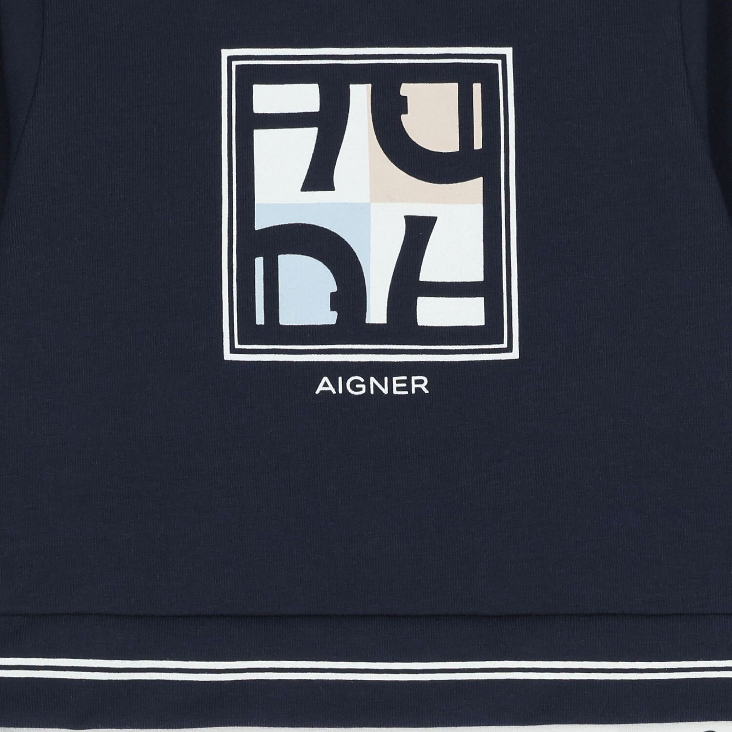 Baby Boys Navy Blue & White Logo Babygrow, 2, hi-res