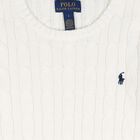Boys Ivory Logo Cable Knit Jumper, 1, hi-res