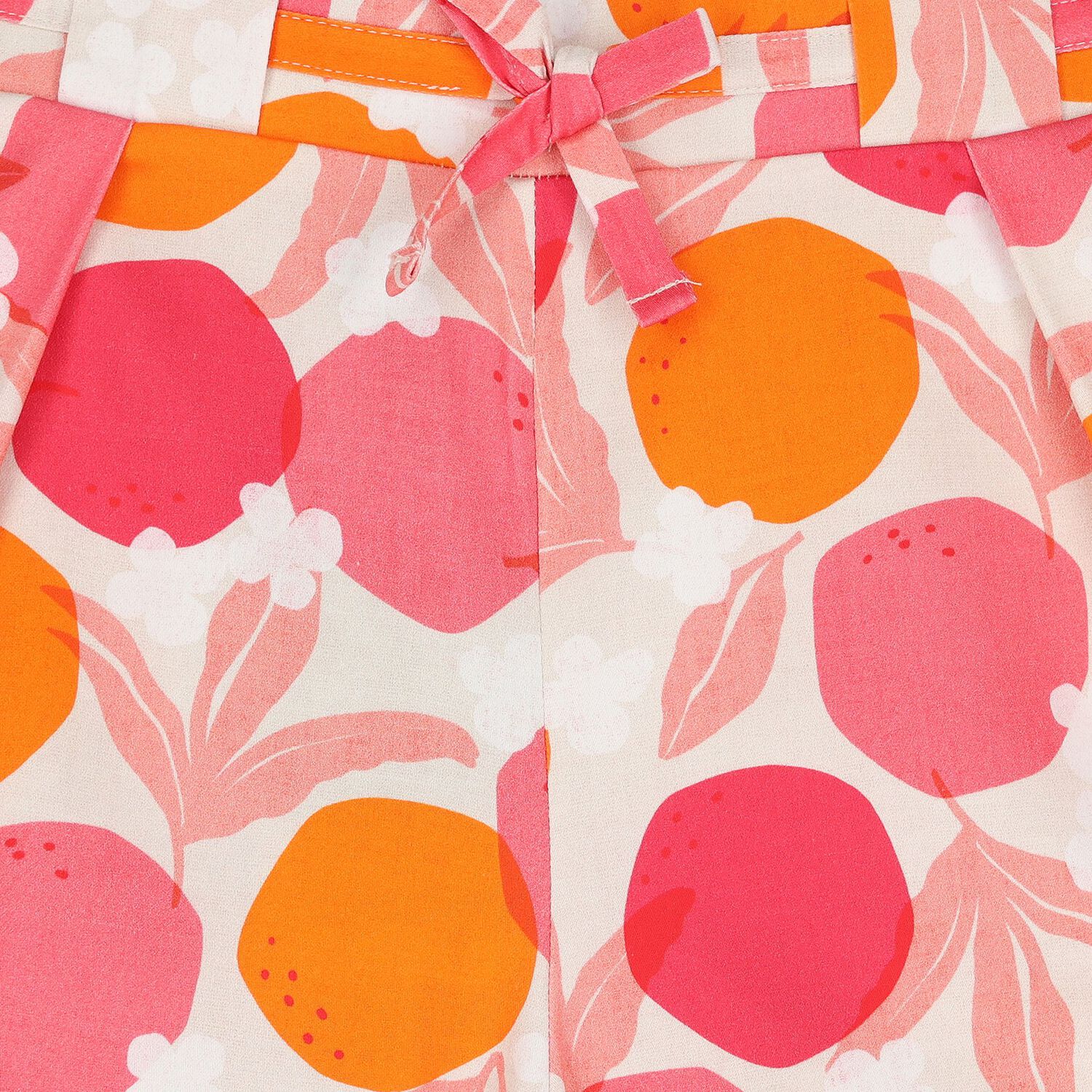 Girls Pink & Orange Fruits Shorts, 2, hi-res
