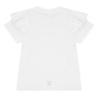 Younger Girls White Logo T-Shirt, 1, hi-res