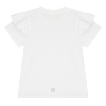 Younger Girls White Logo T-Shirt