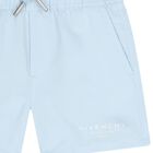 Younger Boys Blue Logo Swim Shorts, 1, hi-res