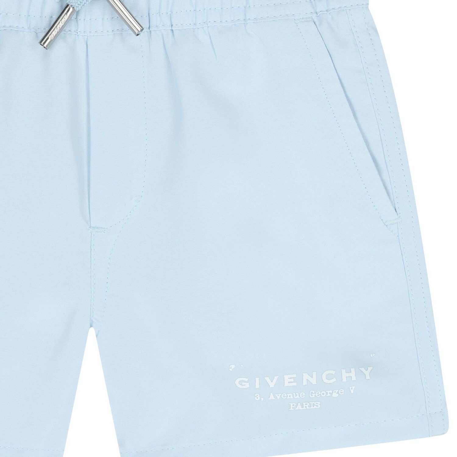 Younger Boys Blue Logo Swim Shorts, 1, hi-res