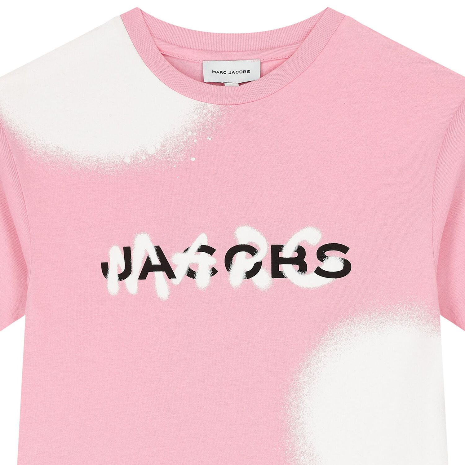 Girls Pink & White Logo Dress, 3, hi-res