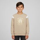 Boys Beige Logo Sweatshirt, 1, hi-res