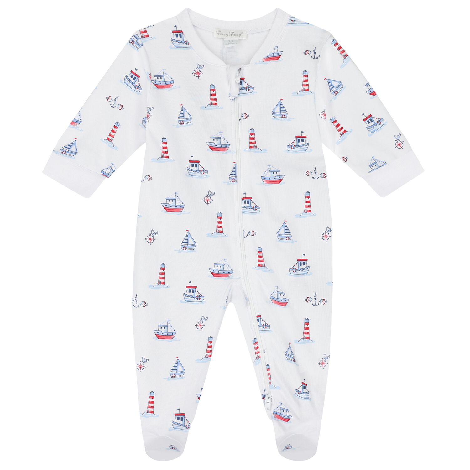 Baby Boys White Seas The Day Babygrow, 1, hi-res