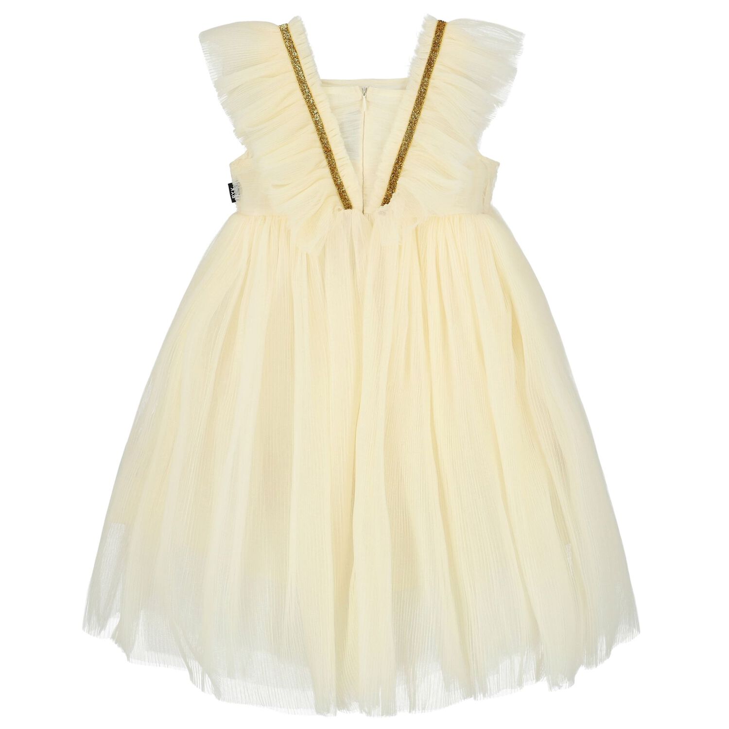 Girls Ivory Tulle Dress, 1, hi-res