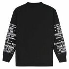 Boys Black Printed Sweatshirt, 1, hi-res