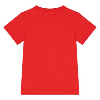 Younger Red Teddy Bear Logo T-Shirt
