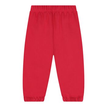 Baby Boys Red Web Striped Joggers