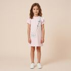 Younger Girls Pink Bag Logo Dress, 3, hi-res