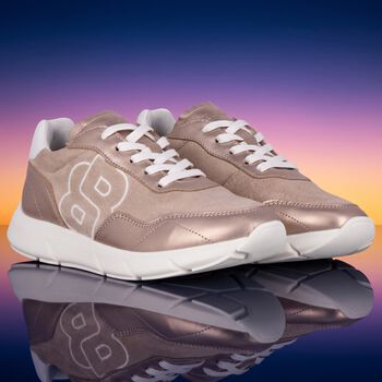 Girls Gold Logo Trainers