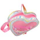 Girls Iridescent Heart Backpack, 1, hi-res