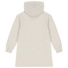 Girls Beige Hooded Sweatshirt Dress, 1, hi-res