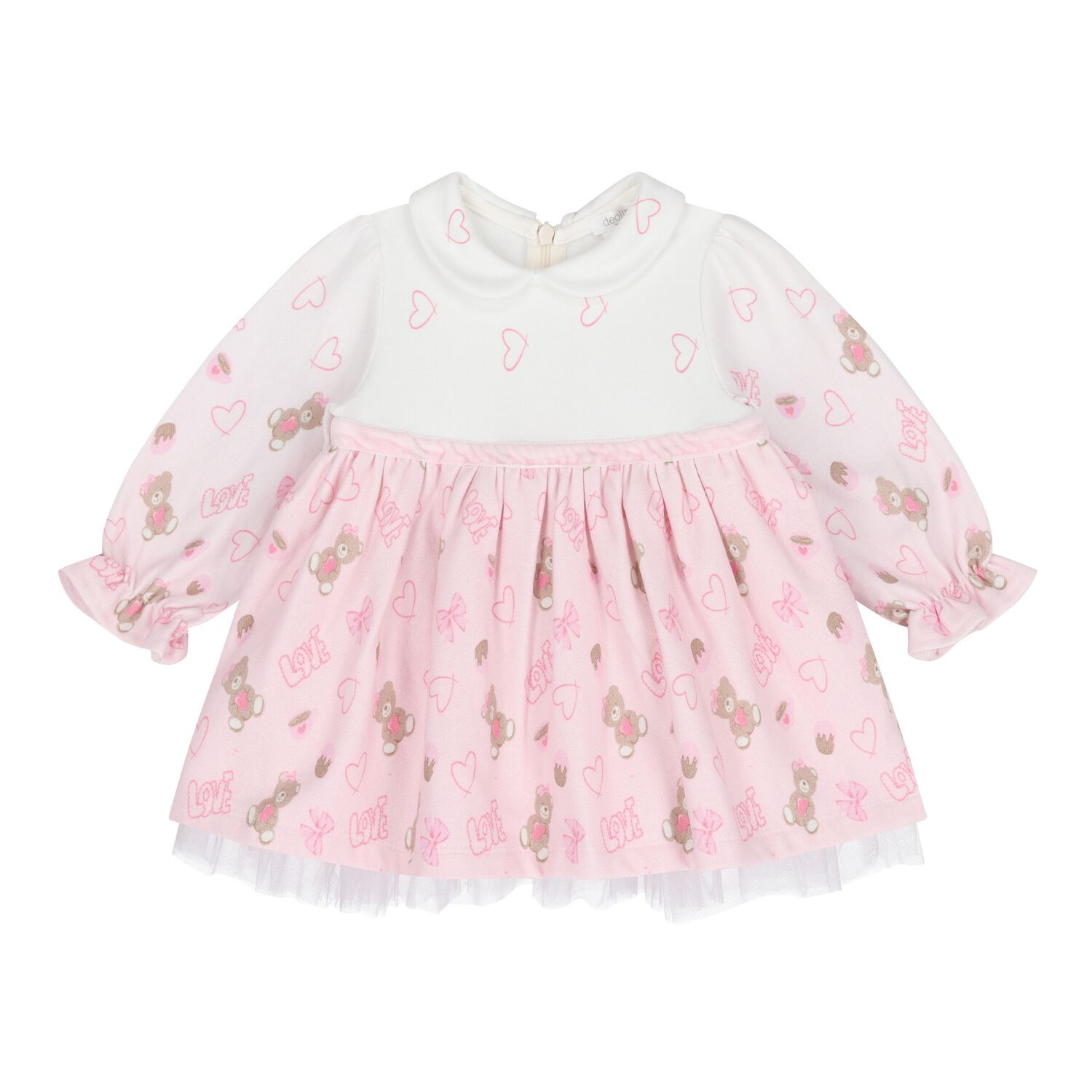 Baby White & Pink Heart Dress, 1, hi-res