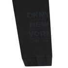 Boys Black Logo Cargo Trousers, 1, hi-res