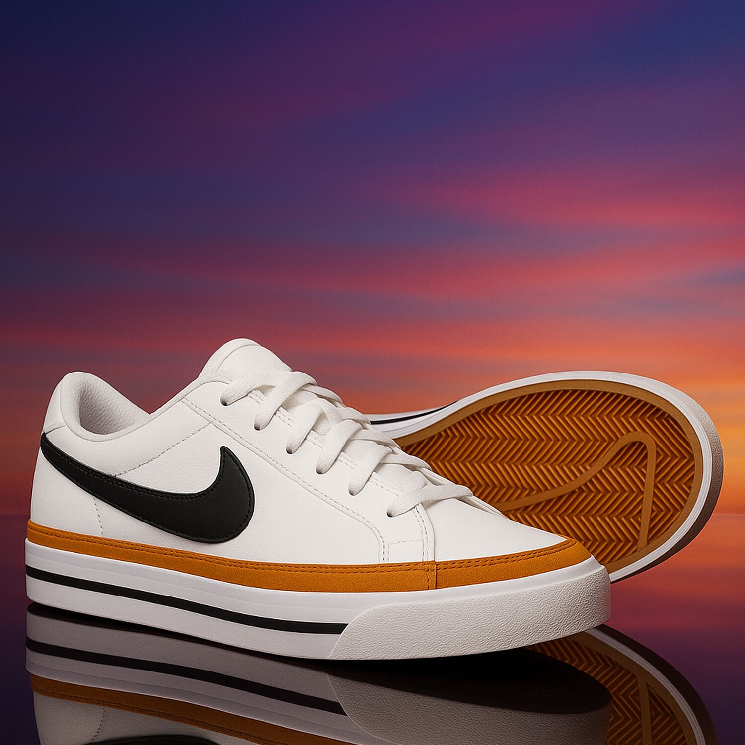 White & Black Court Legacy Trainers, 1, hi-res