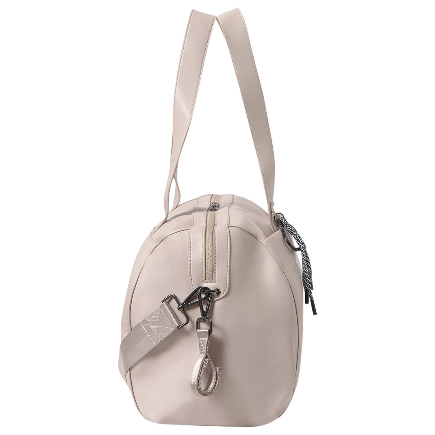 Beige Faux Leather Changing Bag, 1, hi-res