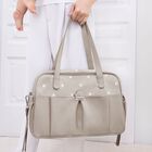 Beige Logo Stars Baby Changing Bag, 1, hi-res