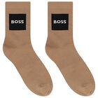 Boys Grey, White & Beige Logo Socks ( 3-Pack ) , 1, hi-res