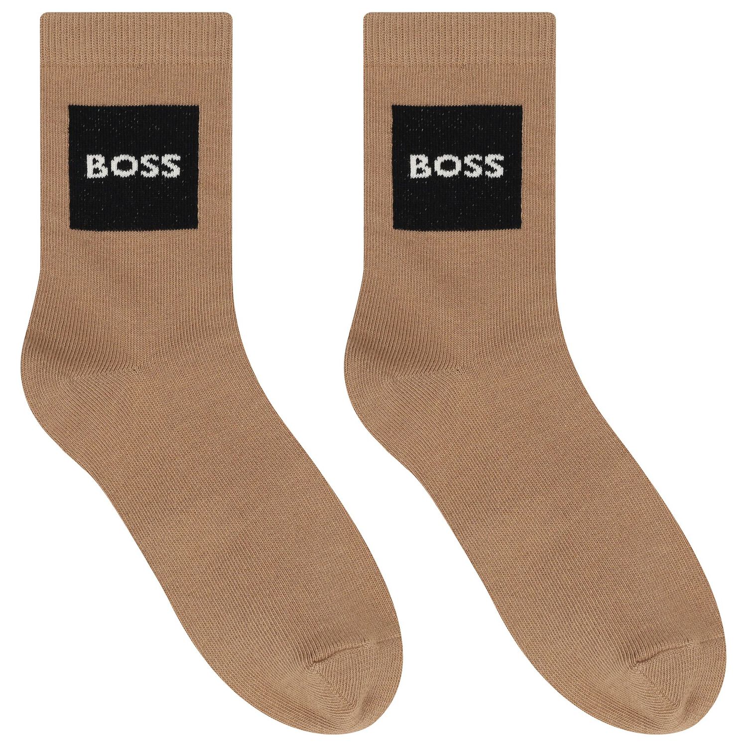 Boys Grey, White & Beige Logo Socks ( 3-Pack ) , 1, hi-res