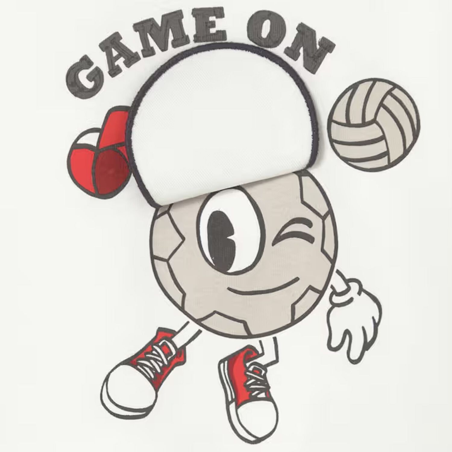 Younger Boys Ivory Football T-Shirt, 1, hi-res